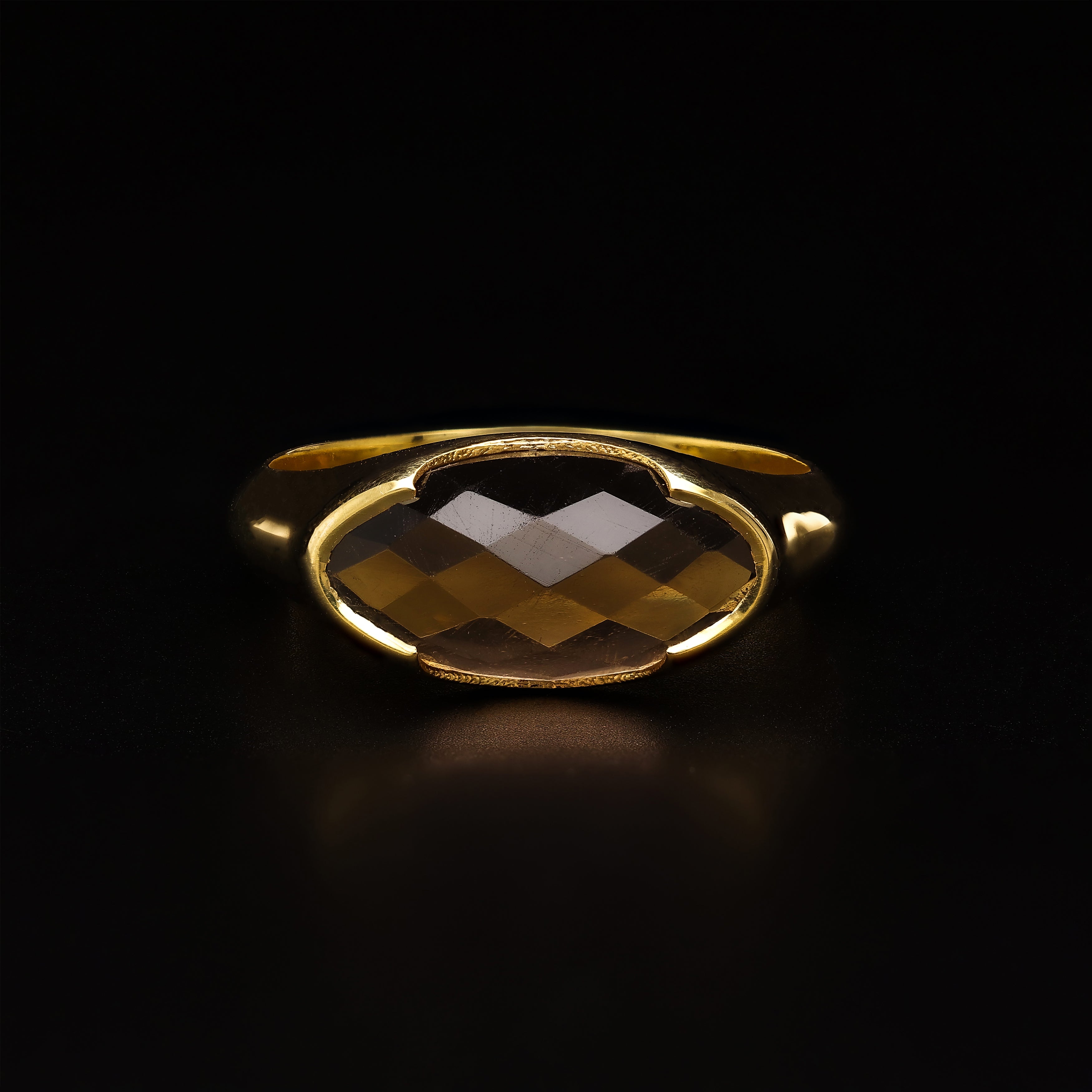 The East-West Smoky Bezel Solitaire