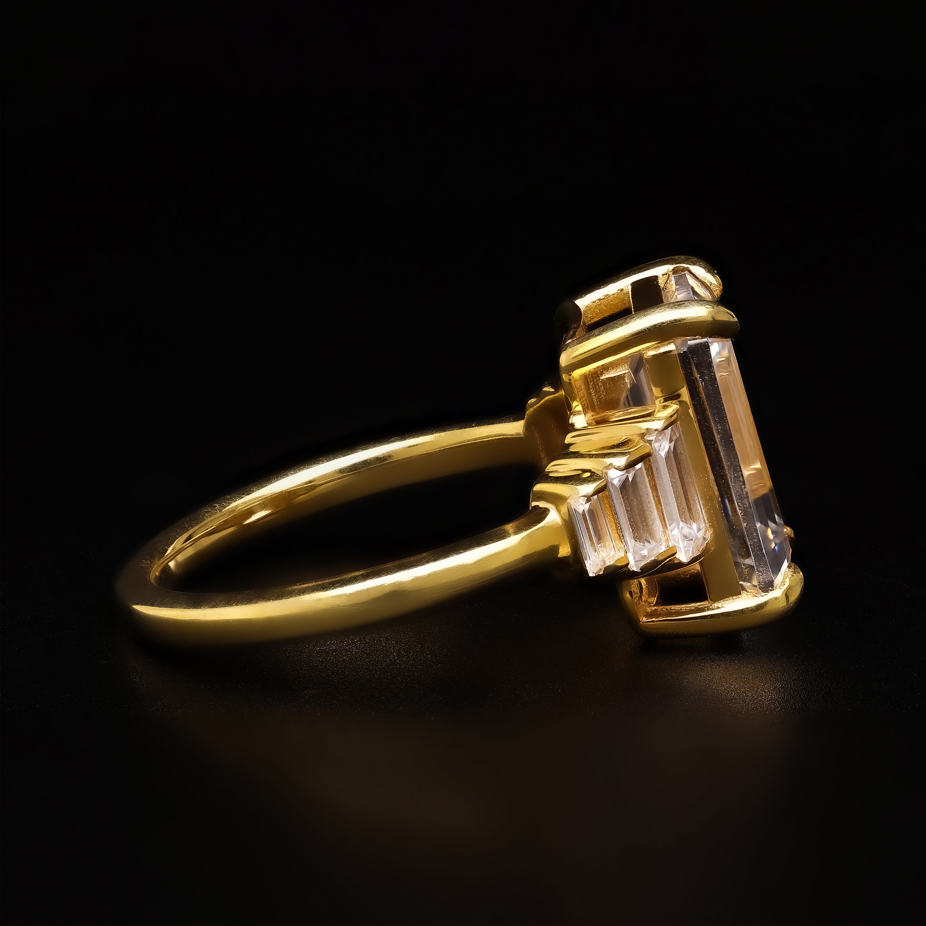 Regal Step-Cut Baguette Ring