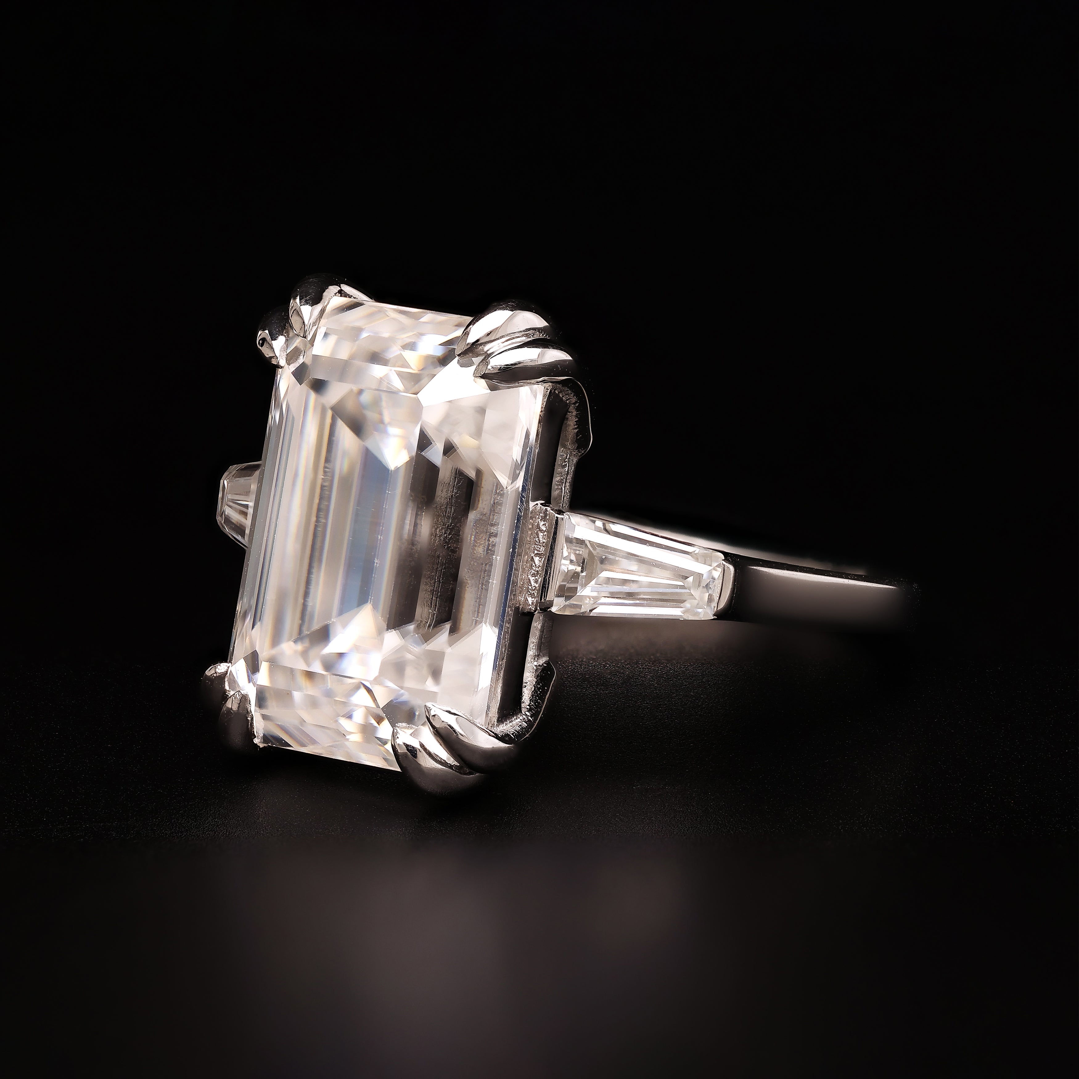 Emerald Baguette Brilliance – A Three-Stone Statement