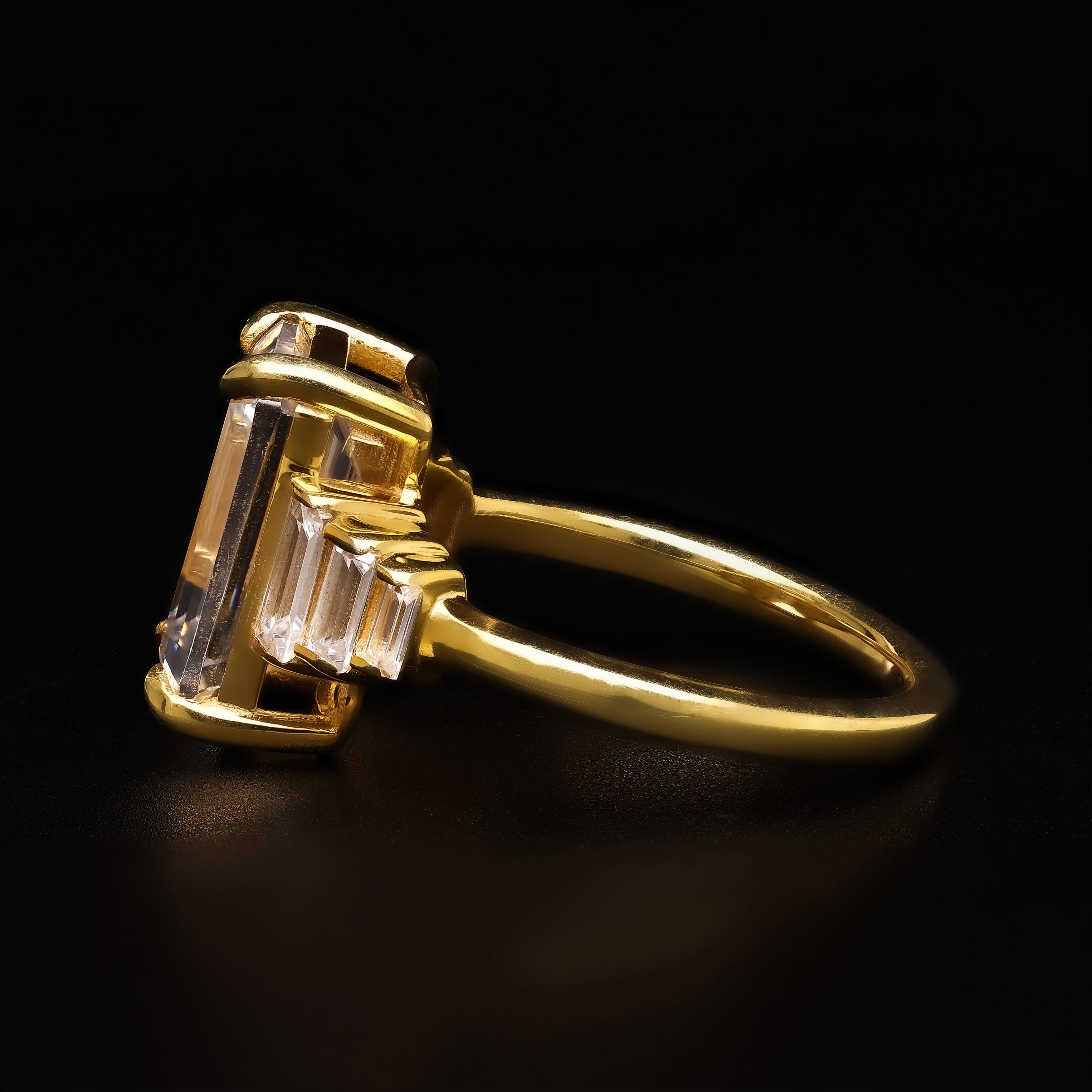 Regal Step-Cut Baguette Ring