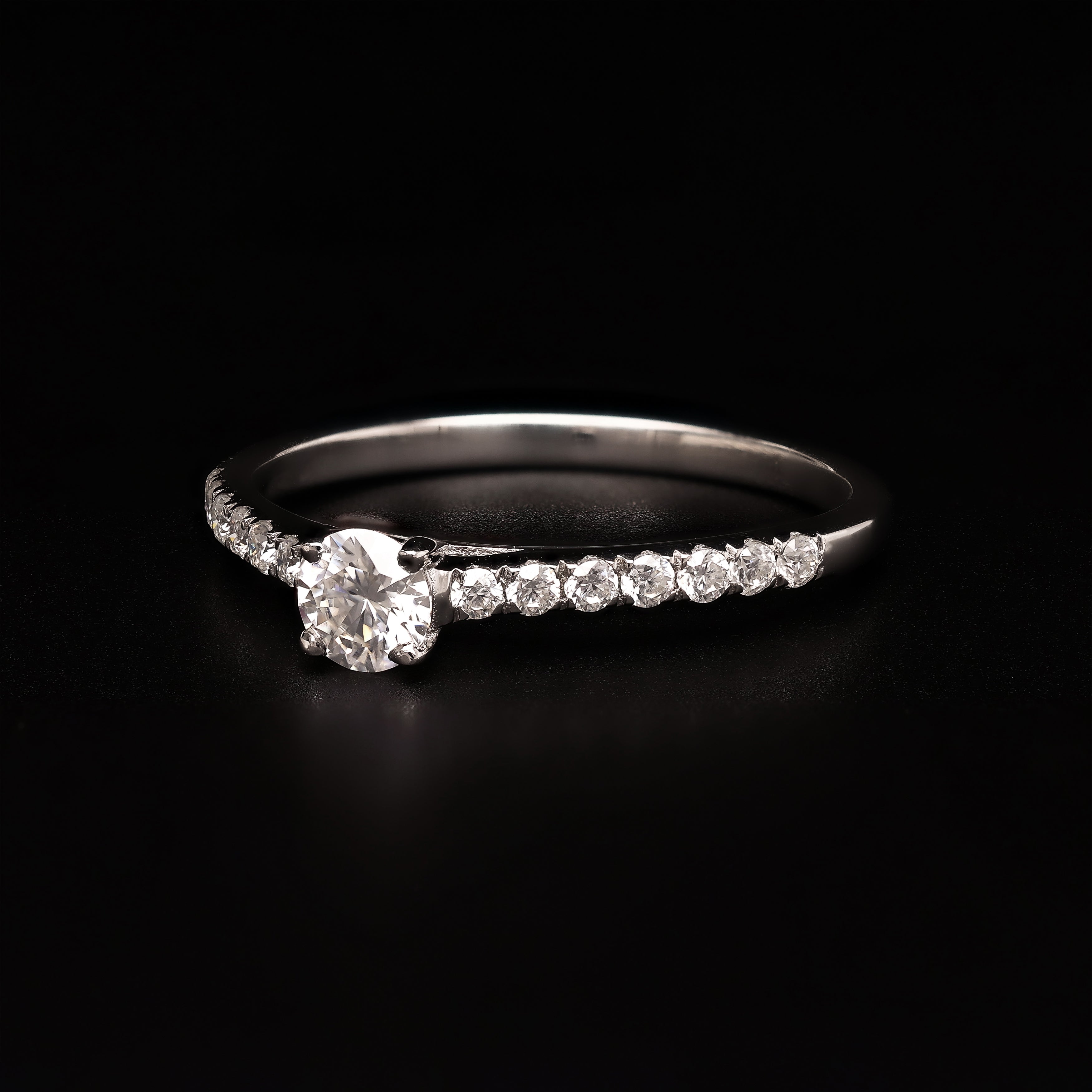 Dazzling Pave Promise – Modern Solitaire Signature