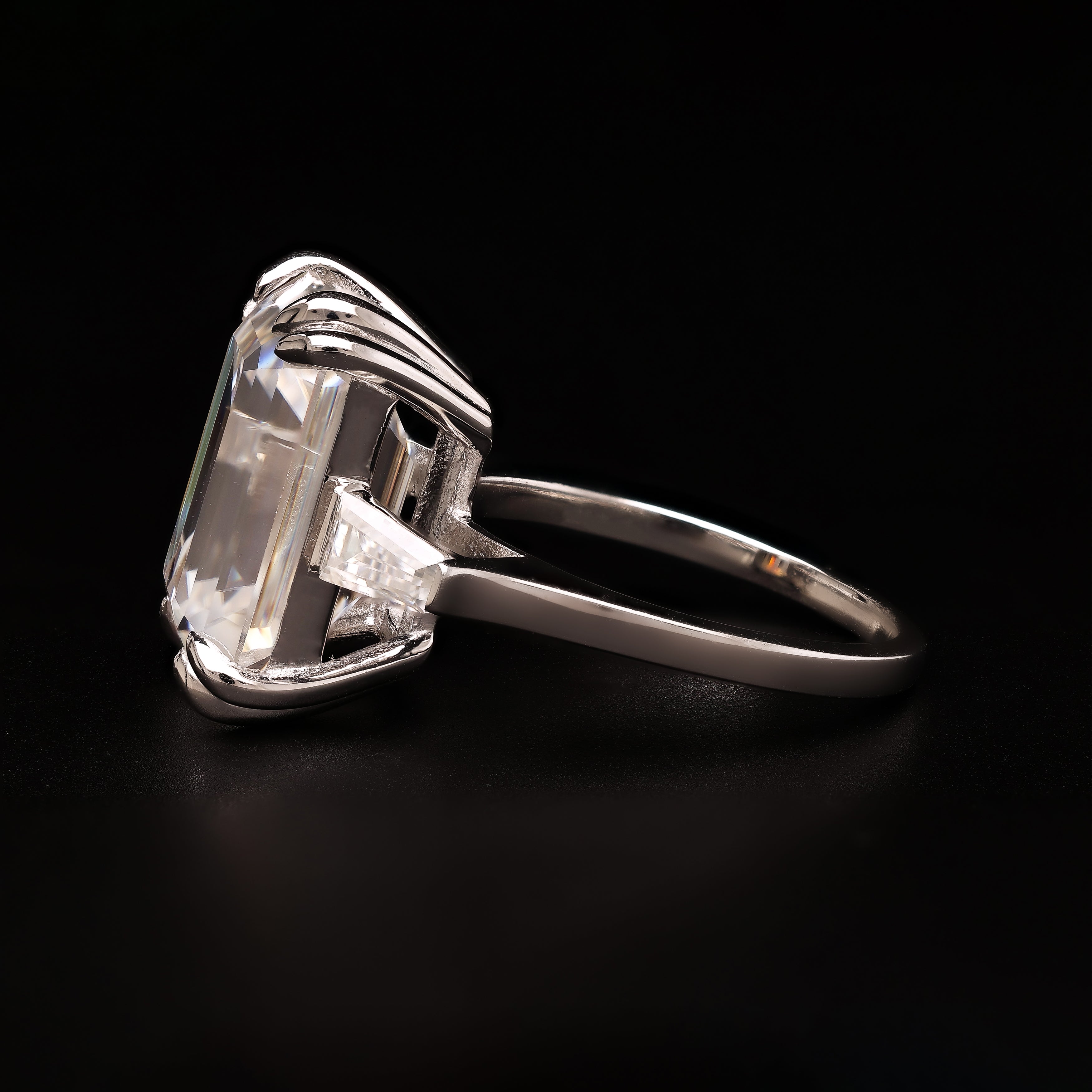 Emerald Baguette Brilliance – A Three-Stone Statement