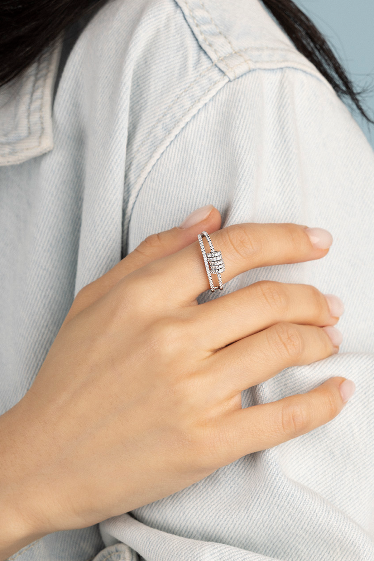 Double Ring with Sliding Hoops