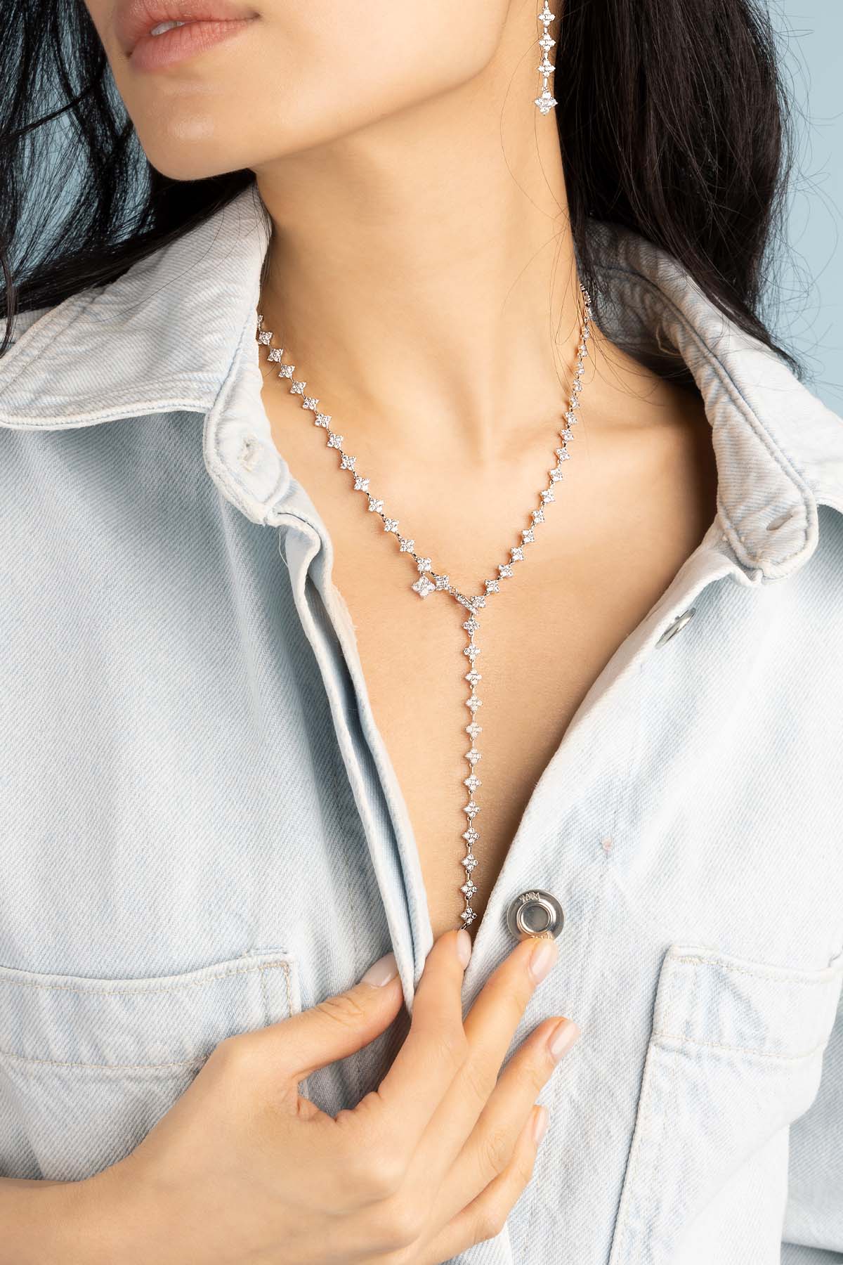 Y-Drop Spark Adjustable Necklace