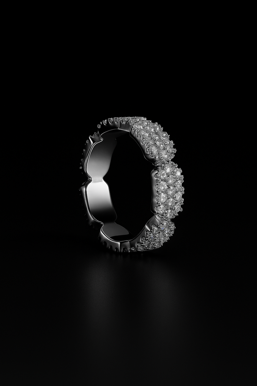 Dainty Silver Pavé Ring