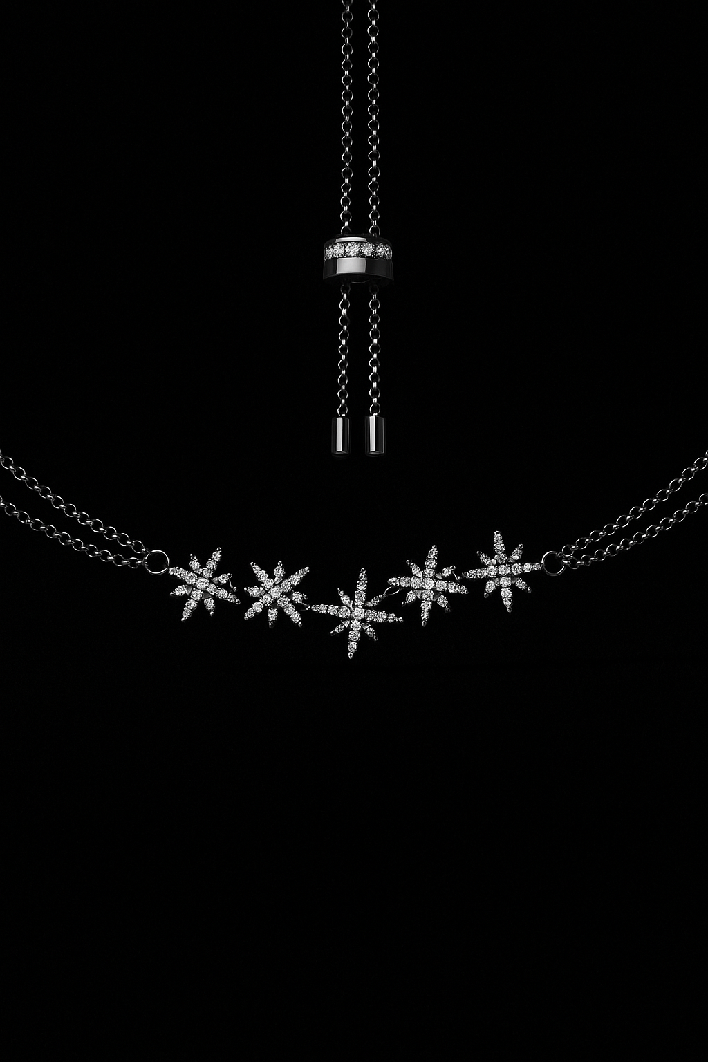 Météorites Double Chain Adjustable Necklace