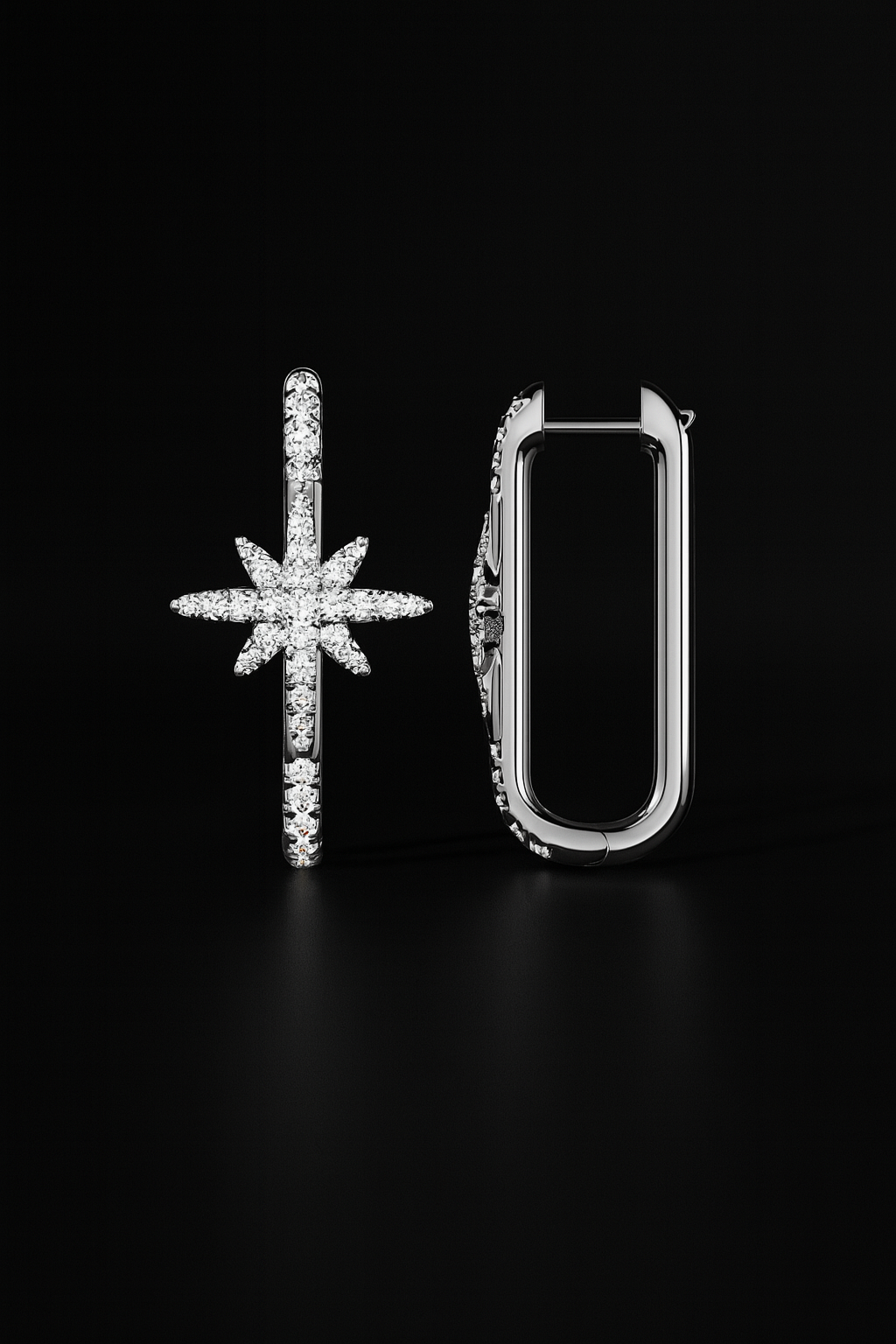 Météorites Rectangular Earrings