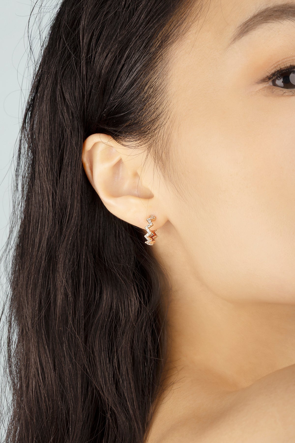 Up and Down Rose Gold Earrings