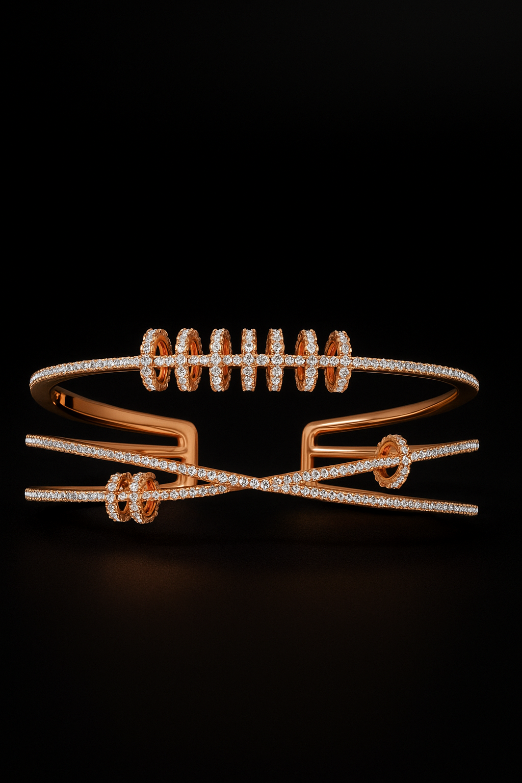 Triple cuff with sliding rings