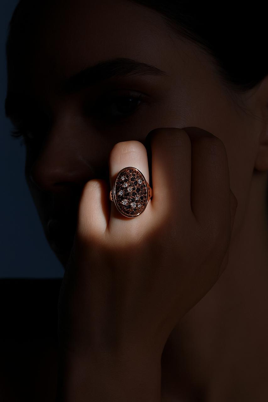 Pavé Chocolate Rose Gold Ring