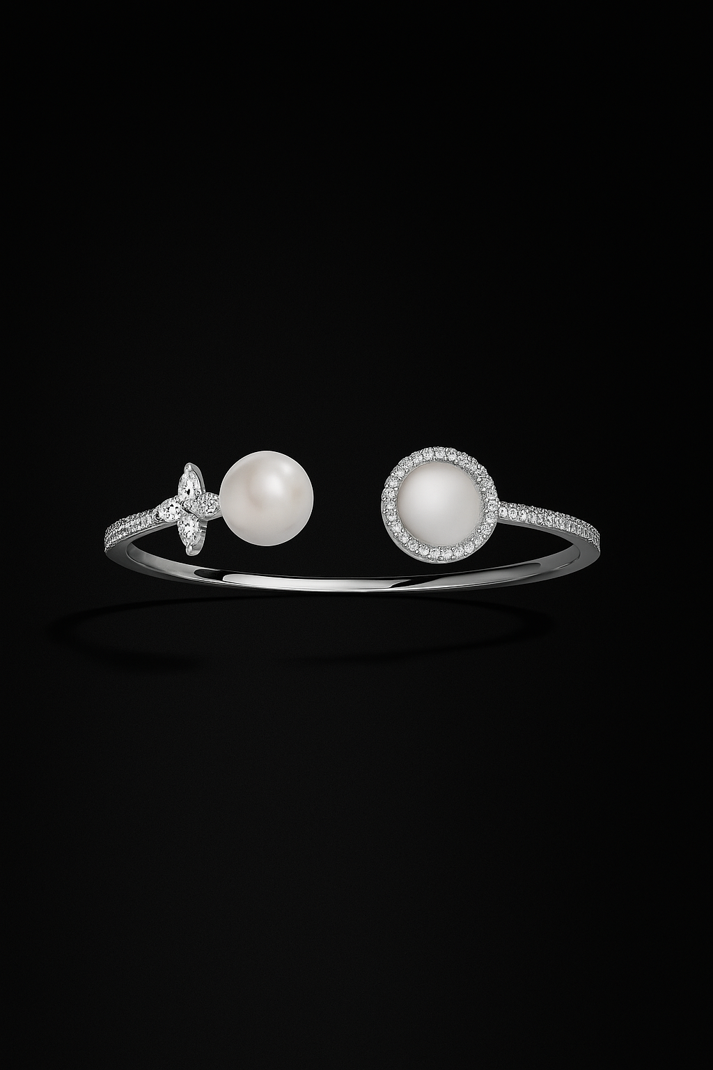 White Nacre and Pearl Cuff