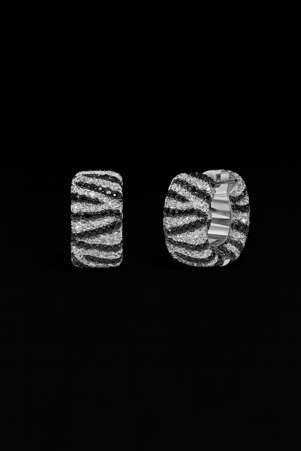 Zebra Hoop Earrings
