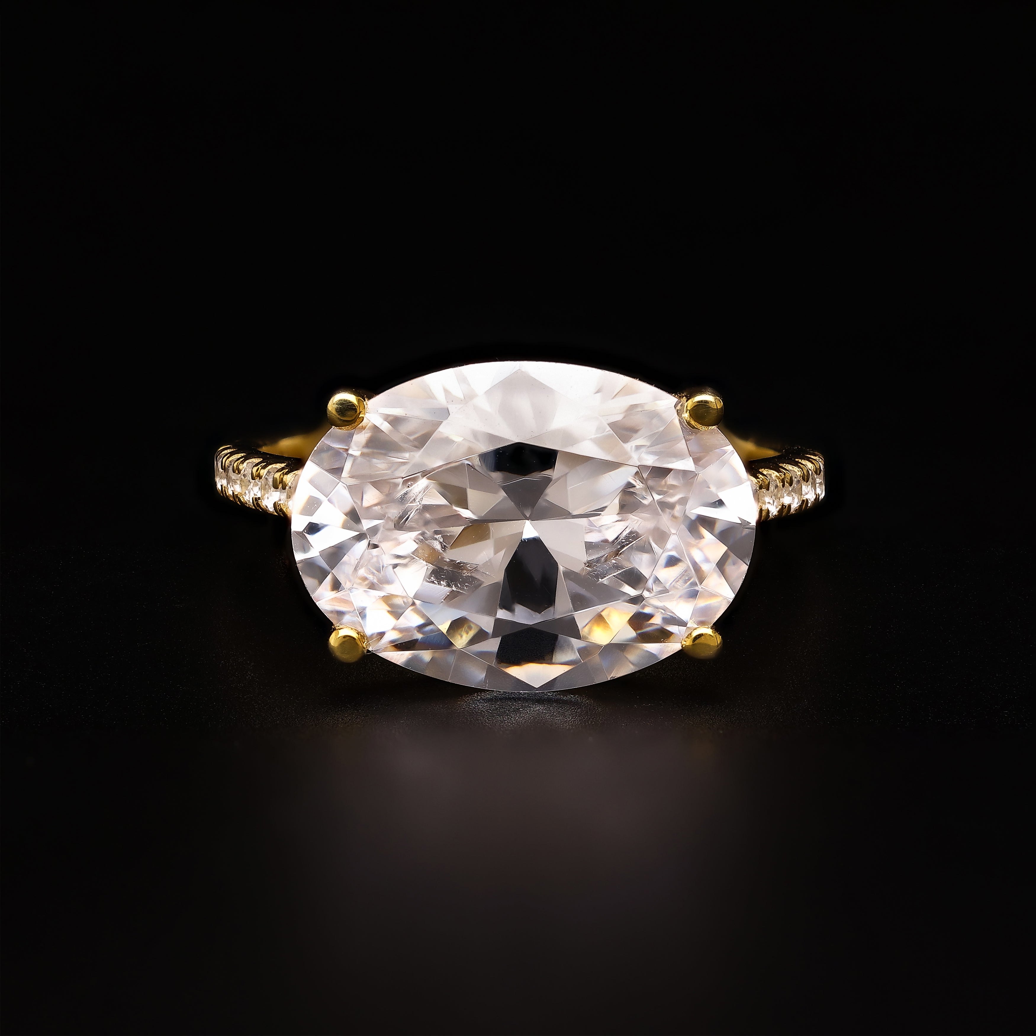 The Eternal Oval Spark – Pave & Hidden Halo