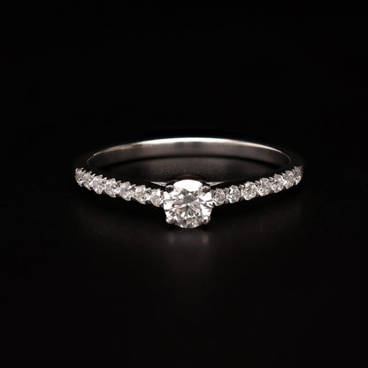 Dazzling Pave Promise – Modern Solitaire Signature