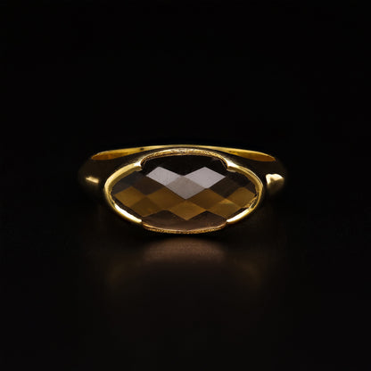 The East-West Smoky Bezel Solitaire