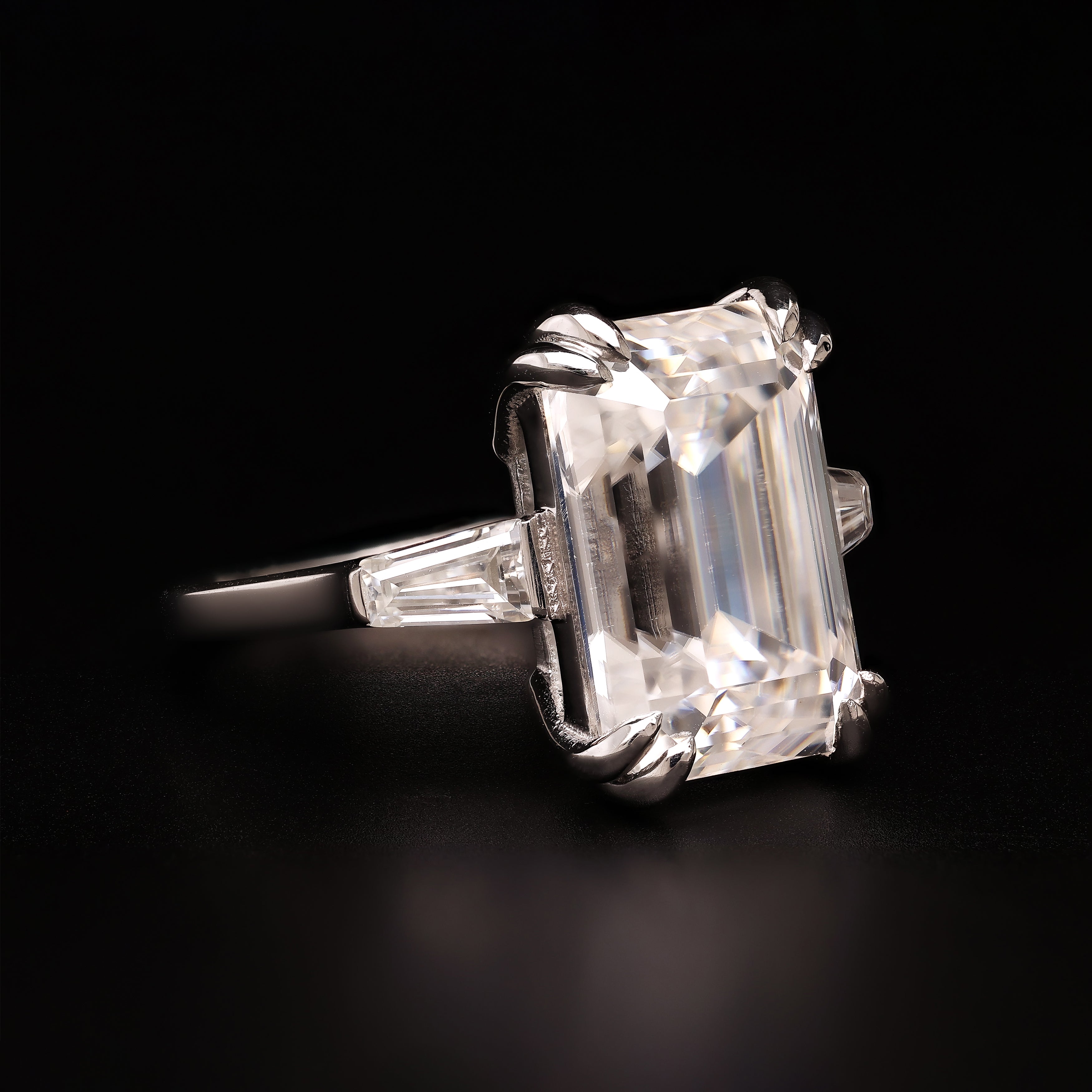Emerald Baguette Brilliance – A Three-Stone Statement