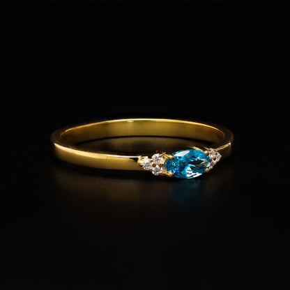 Aqua Brilliance – Oval Harmony Ring