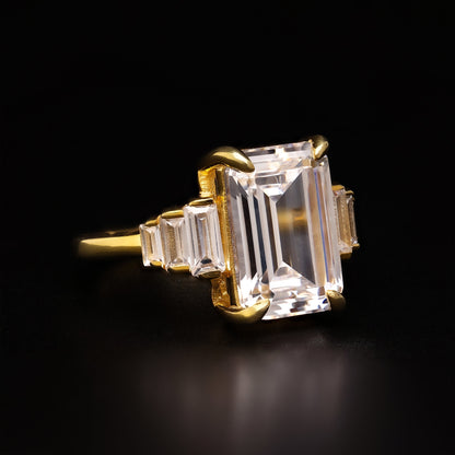 Regal Step-Cut Baguette Ring