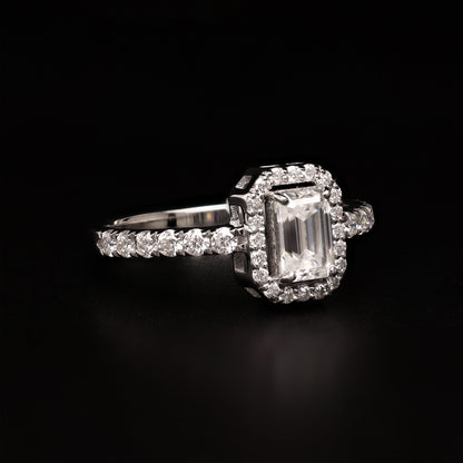 Emerald-Cut Halo Radiance
