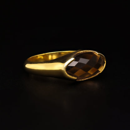 The East-West Smoky Bezel Solitaire