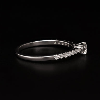 Dazzling Pave Promise – Modern Solitaire Signature