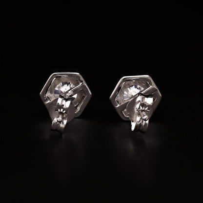 Eternal HexaGlow Studs – Modern Minimalist Sparkle
