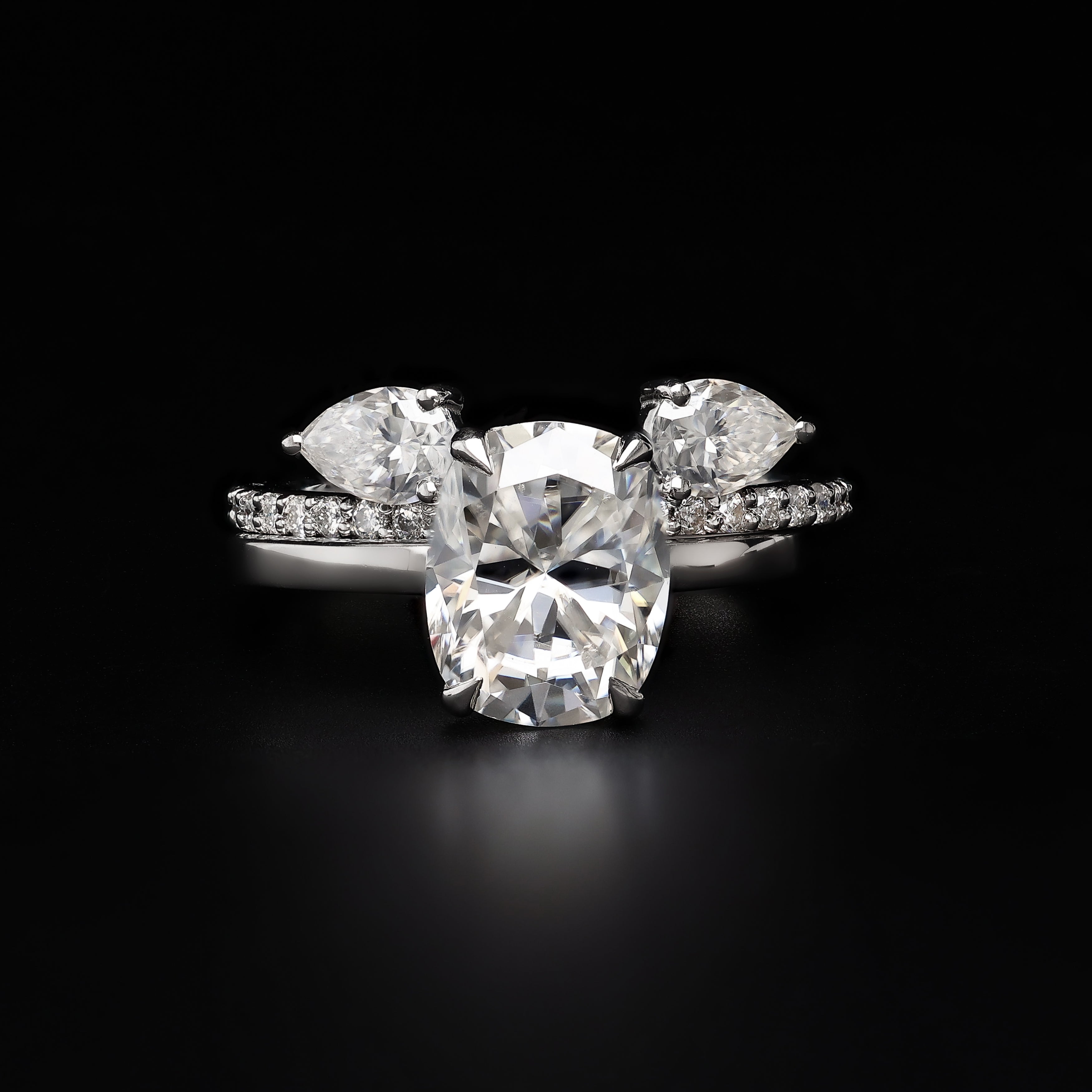 Eternal Romance Bridal Set – Elongated Cushion & Pear Radiance
