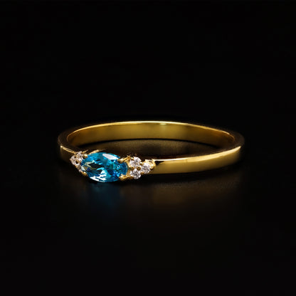 Aqua Brilliance – Oval Harmony Ring