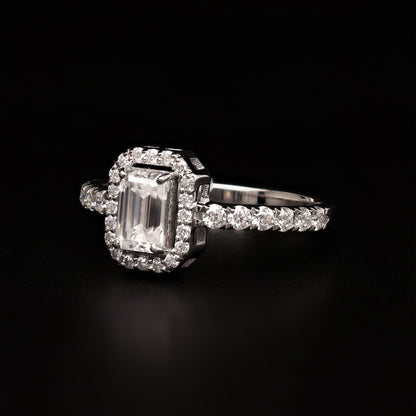 Emerald-Cut Halo Radiance