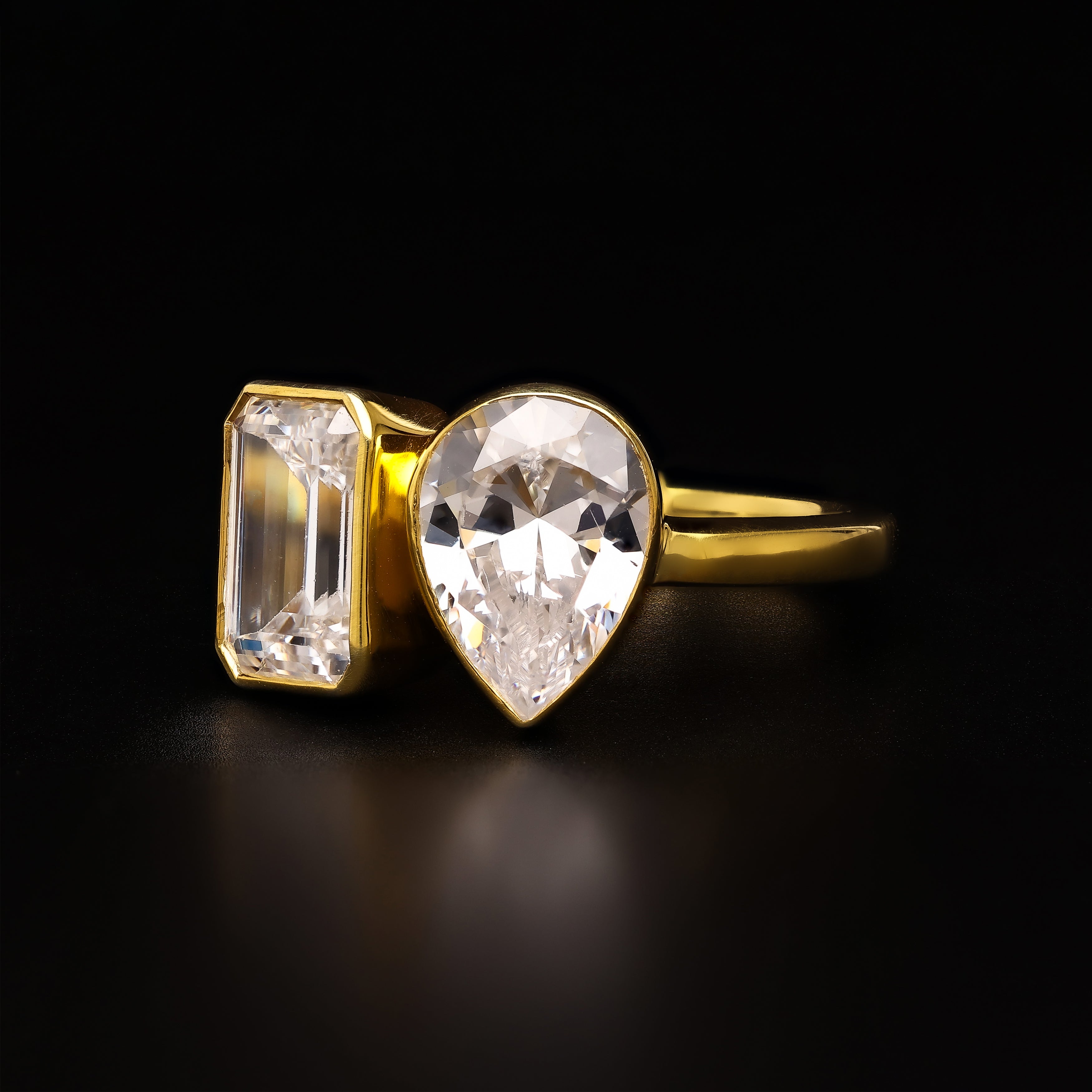 Toi et Moi Dual Enchantment Bezel Ring