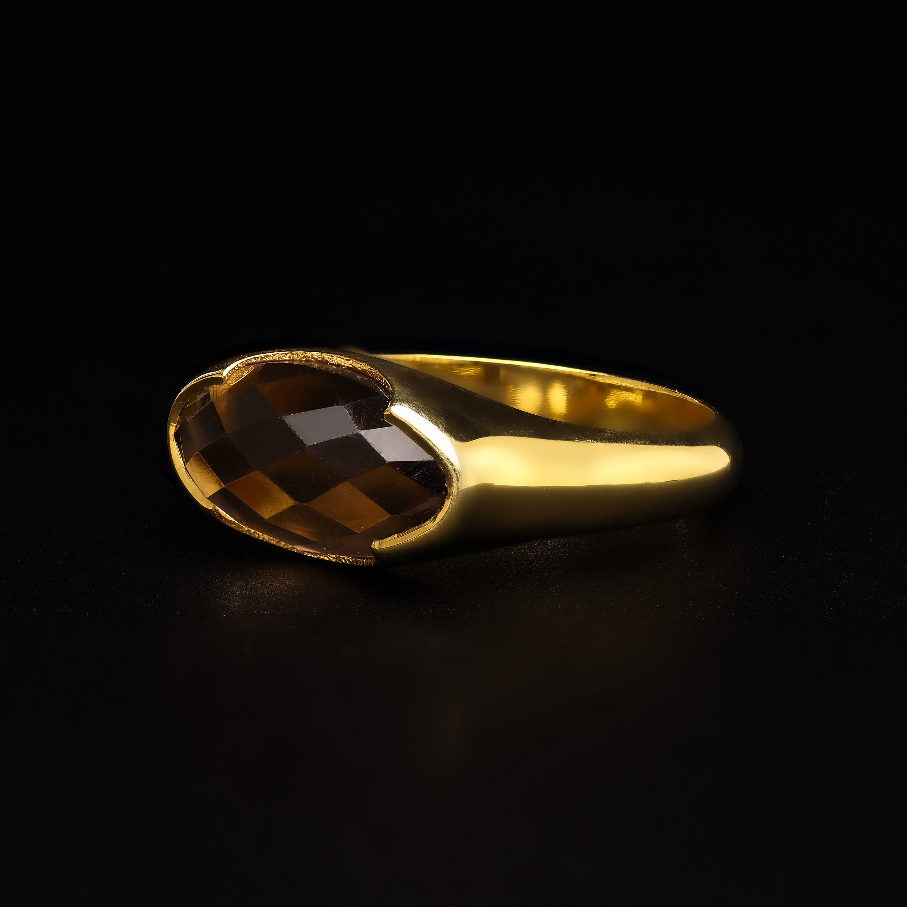 The East-West Smoky Bezel Solitaire