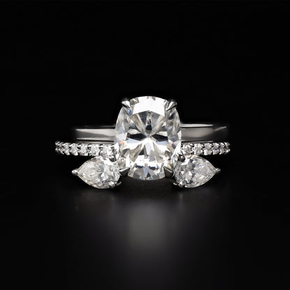 Eternal Romance Bridal Set – Elongated Cushion & Pear Radiance