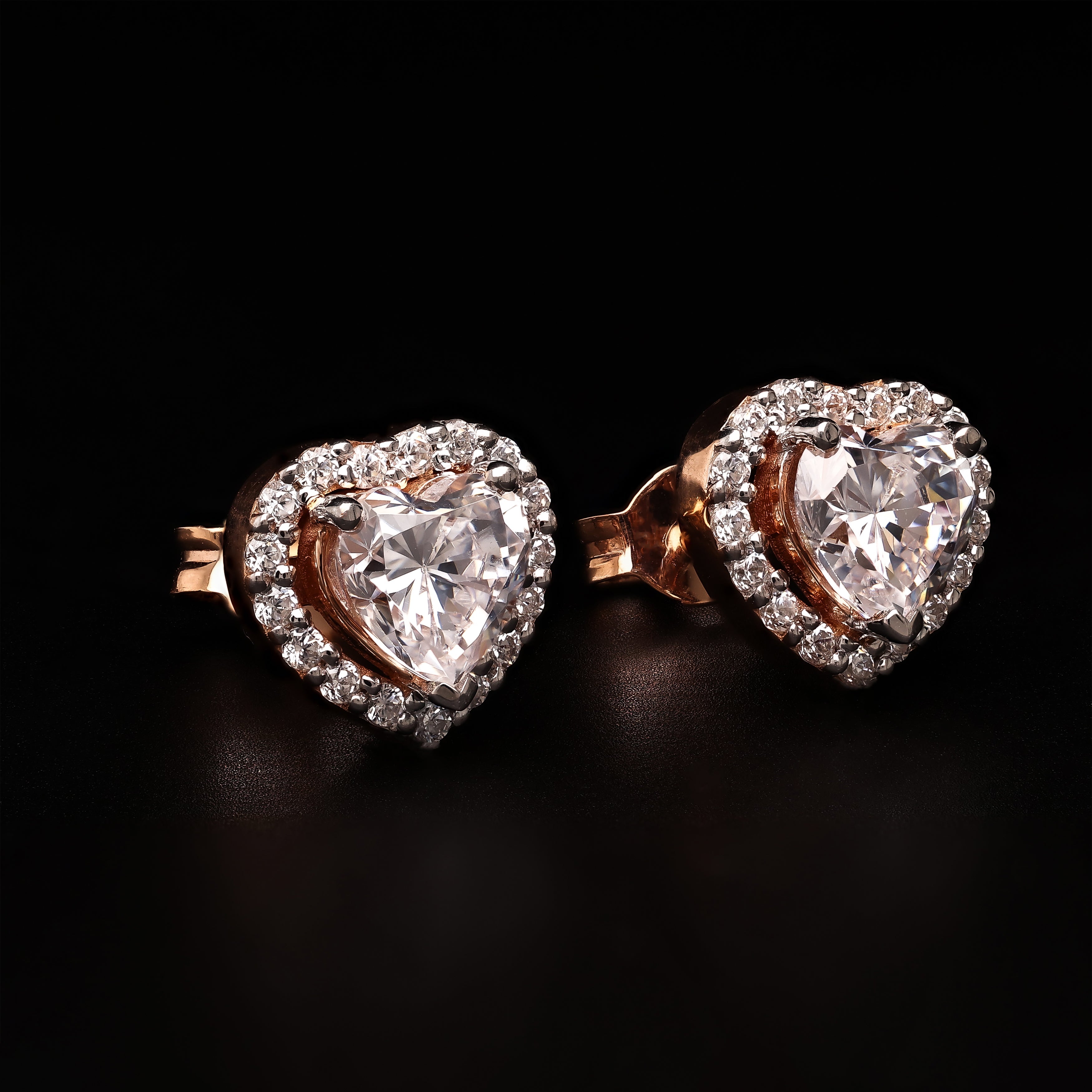 Heart Halo Studs – Celestial Butterfly