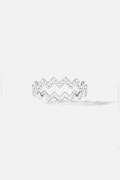 Up And Down Ring White
