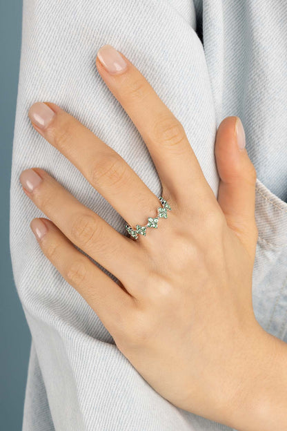 Pastel Green Spark Ring
