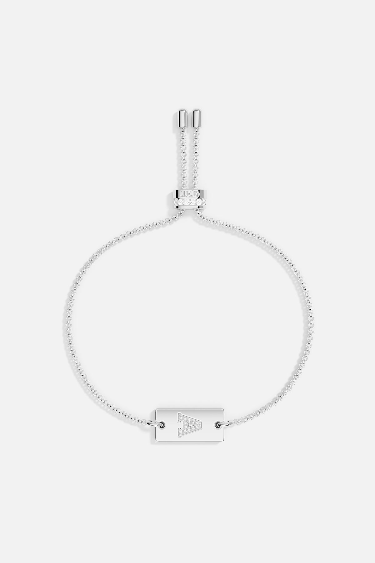 Alphabet Plate Adjustable Bracelet