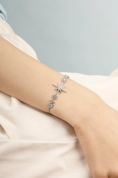 Pavé Météorites & Circles Adjustable Bracelet