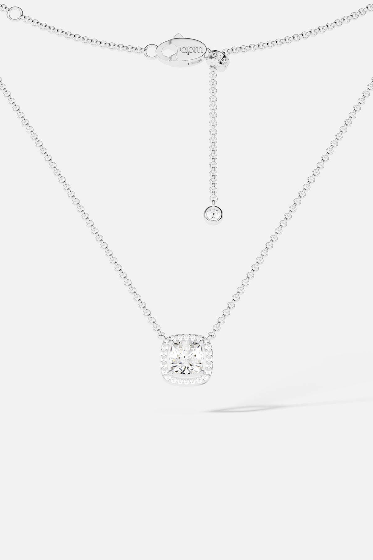 Adjustable Necklace with Small Square Stone