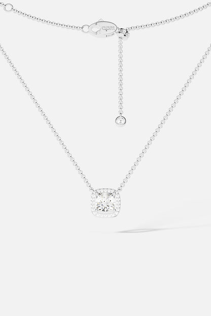 Adjustable Necklace with Small Square Stone