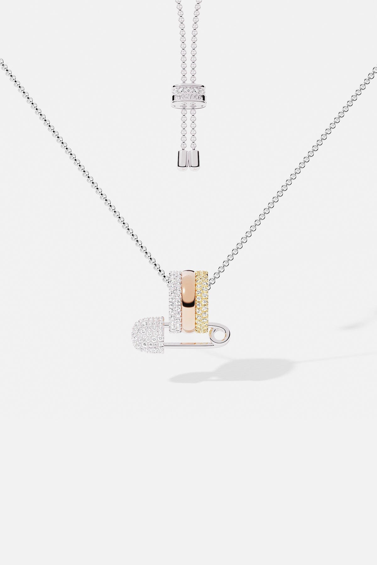 Multicolor Safety Pin Adjustable Necklace