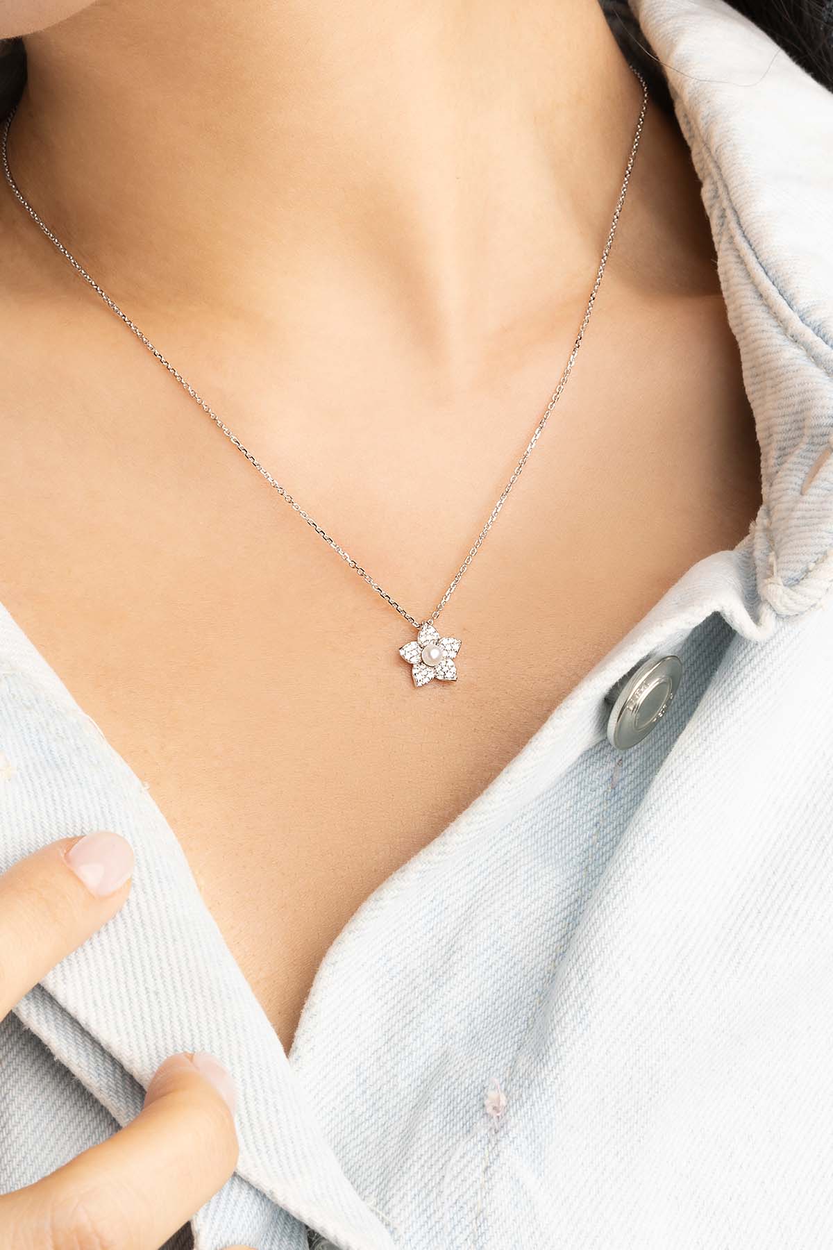 Pearl Blossom Adjustable Necklace