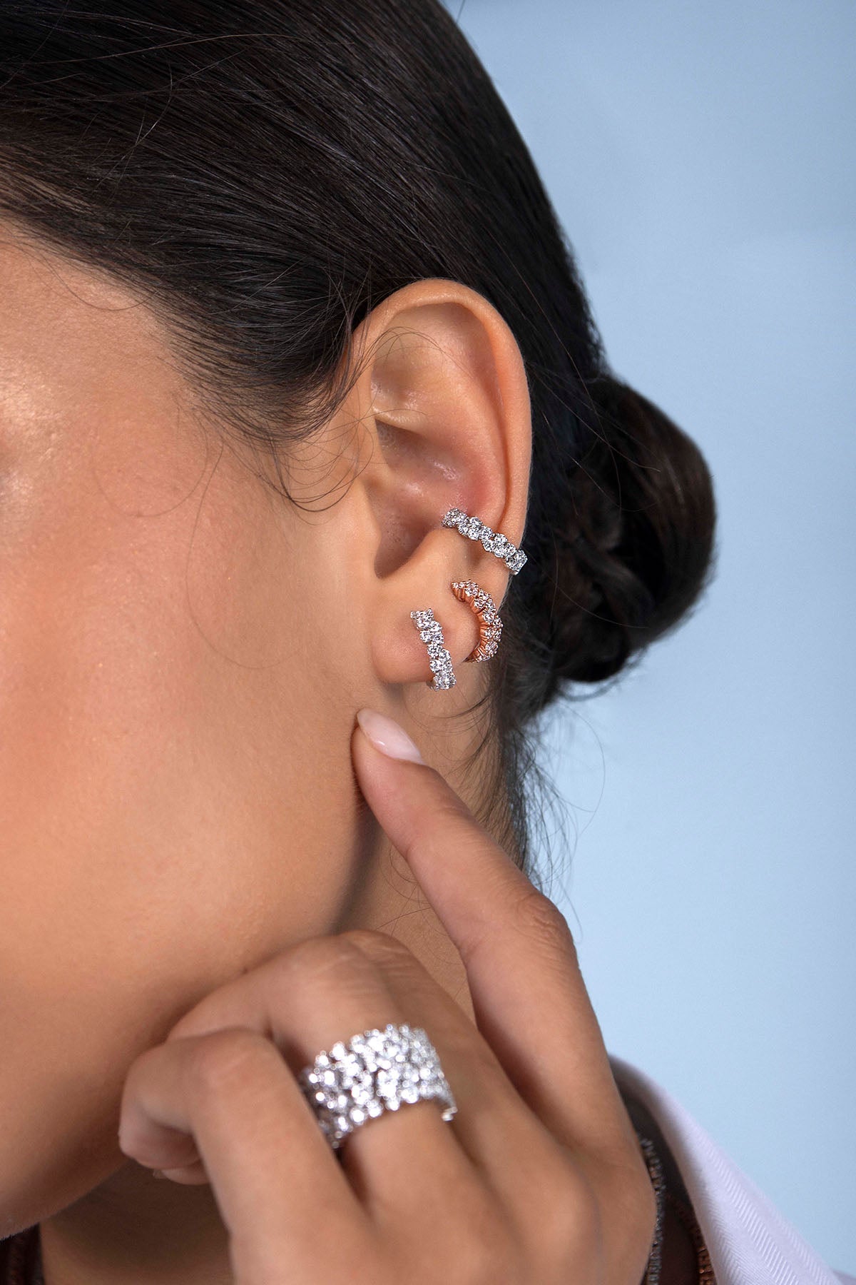 Pavé Huggie Earrings