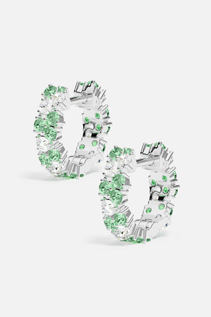 Pastel Green Drop Huggie Earrings