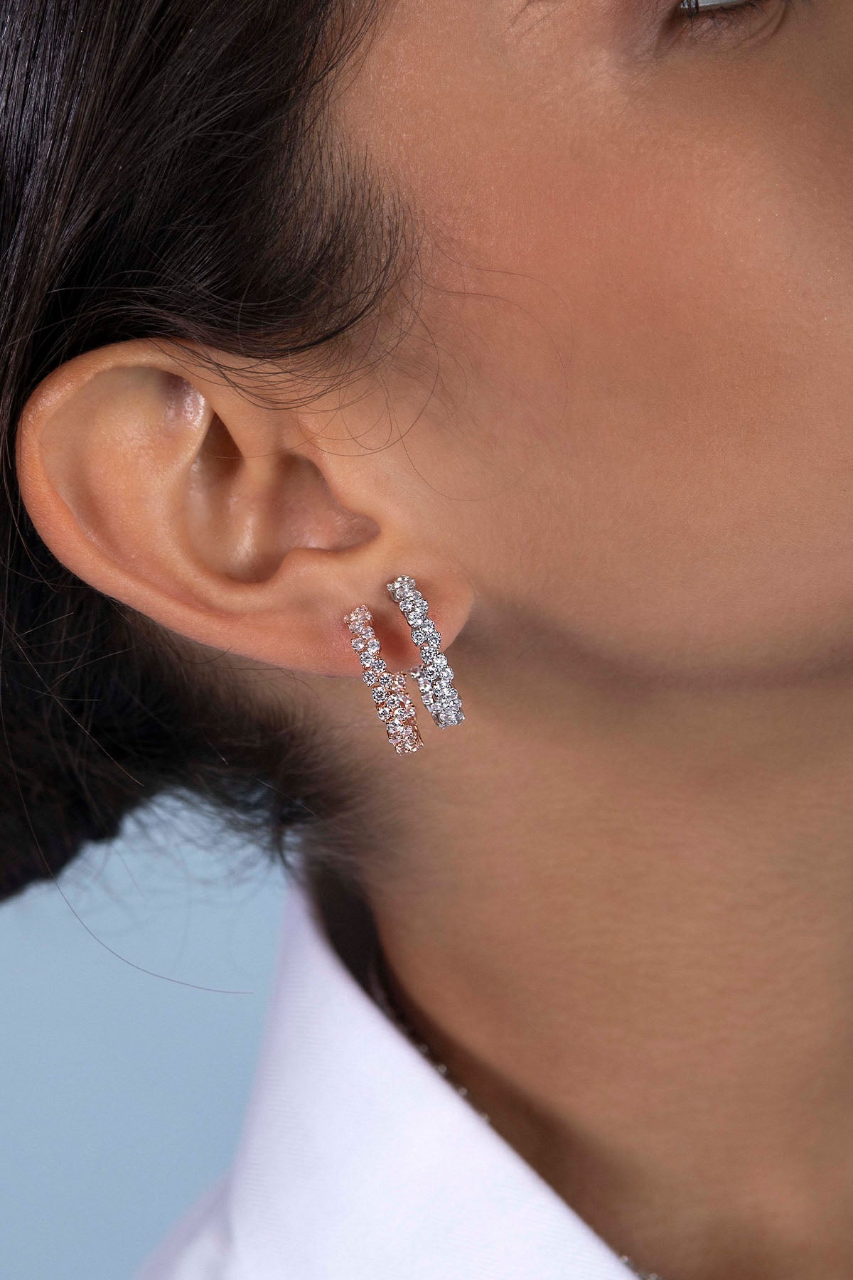 Pavé Hoop Earrings