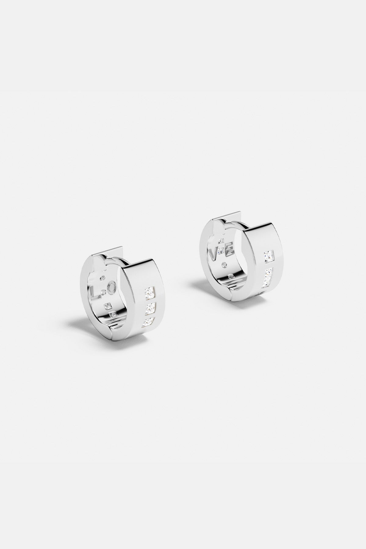 LOVE Morse Code Huggie Earrings