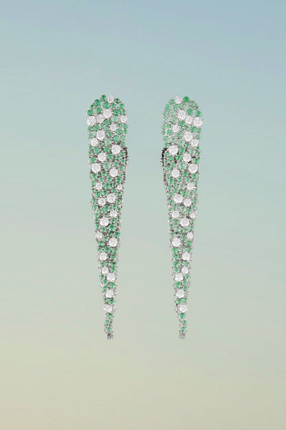 Statement Pastel Green Drop Earrings