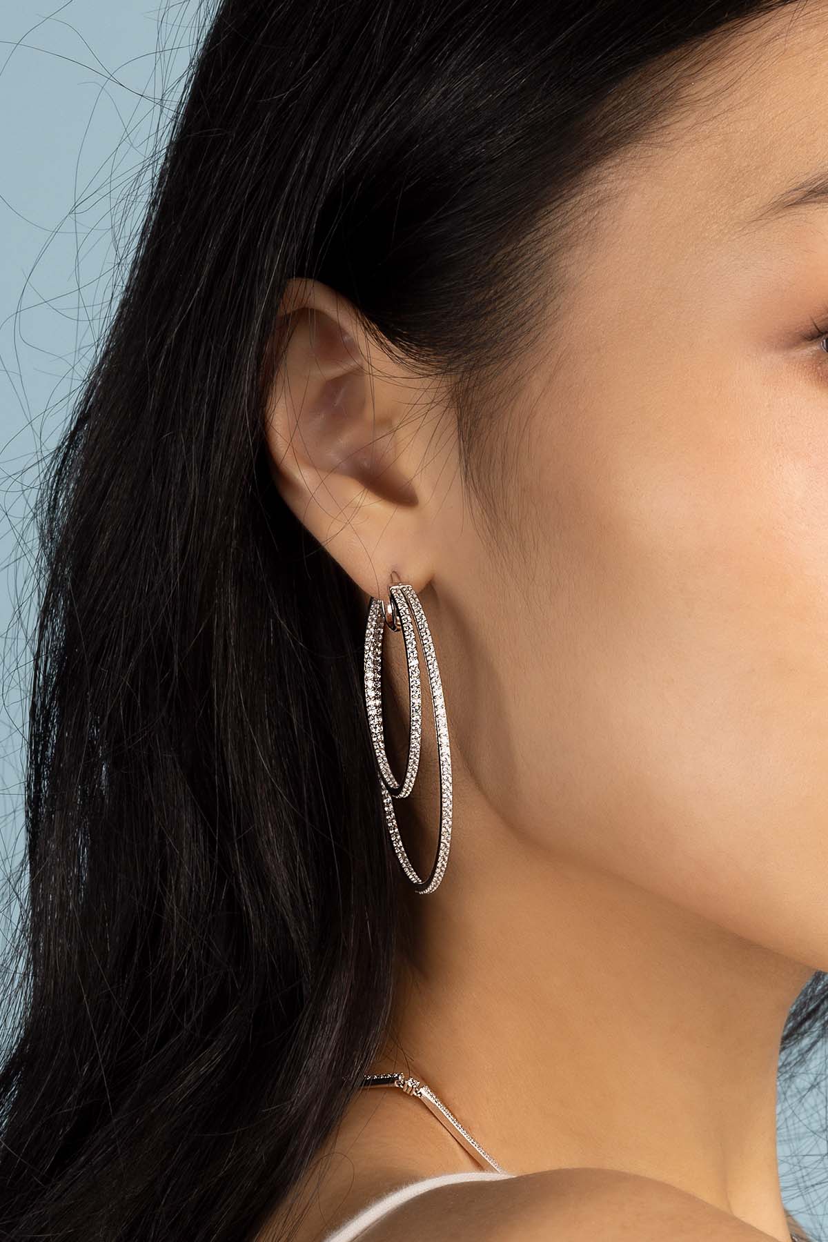 Statement Linear Hoop Earrings