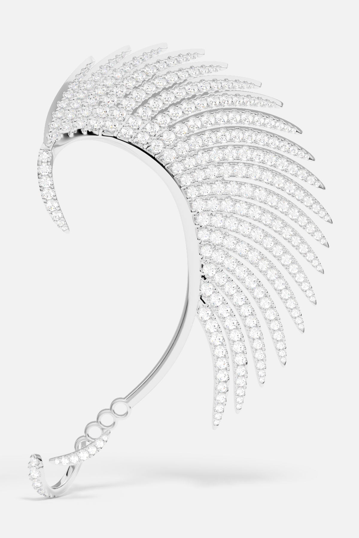 Palm Stud Earrings & Ear Cuff