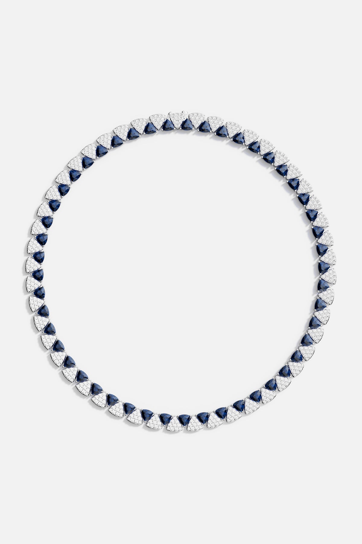 White & Blue Triangle Choker