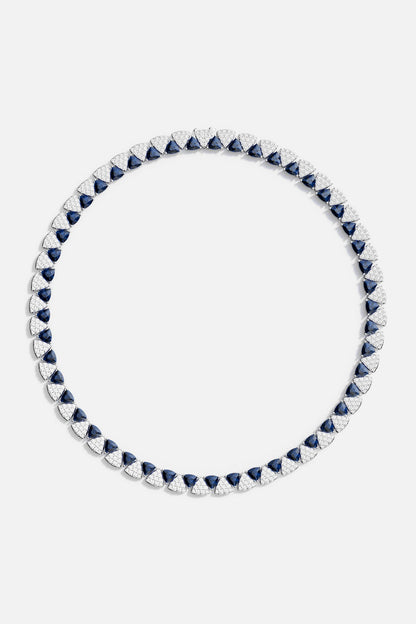 White & Blue Triangle Choker